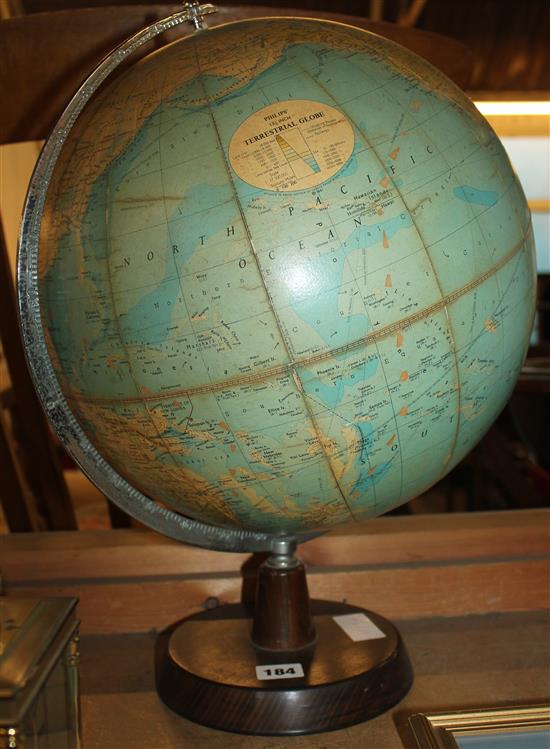 A Philips terrestial globe, 1961